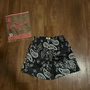 Eric Emanuel Black Paisley Shorts